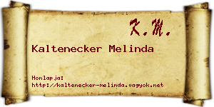 Kaltenecker Melinda névjegykártya